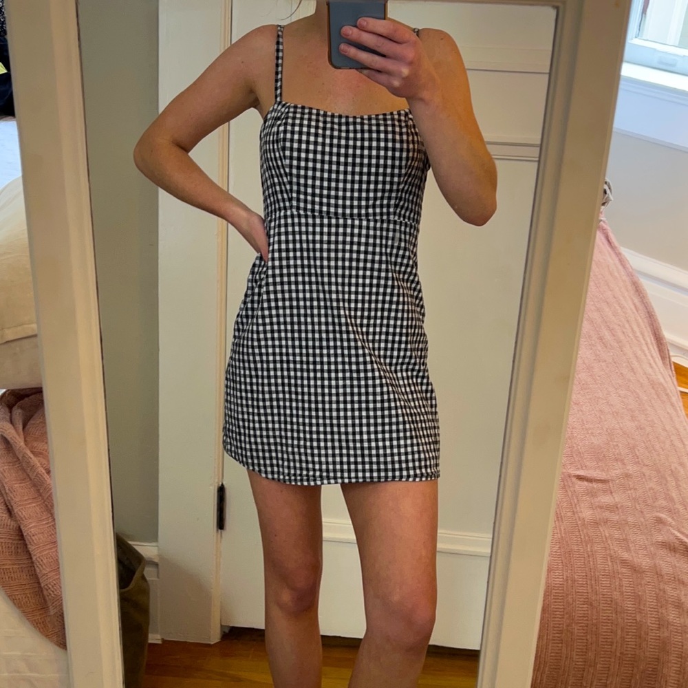 Black and white gingham dress